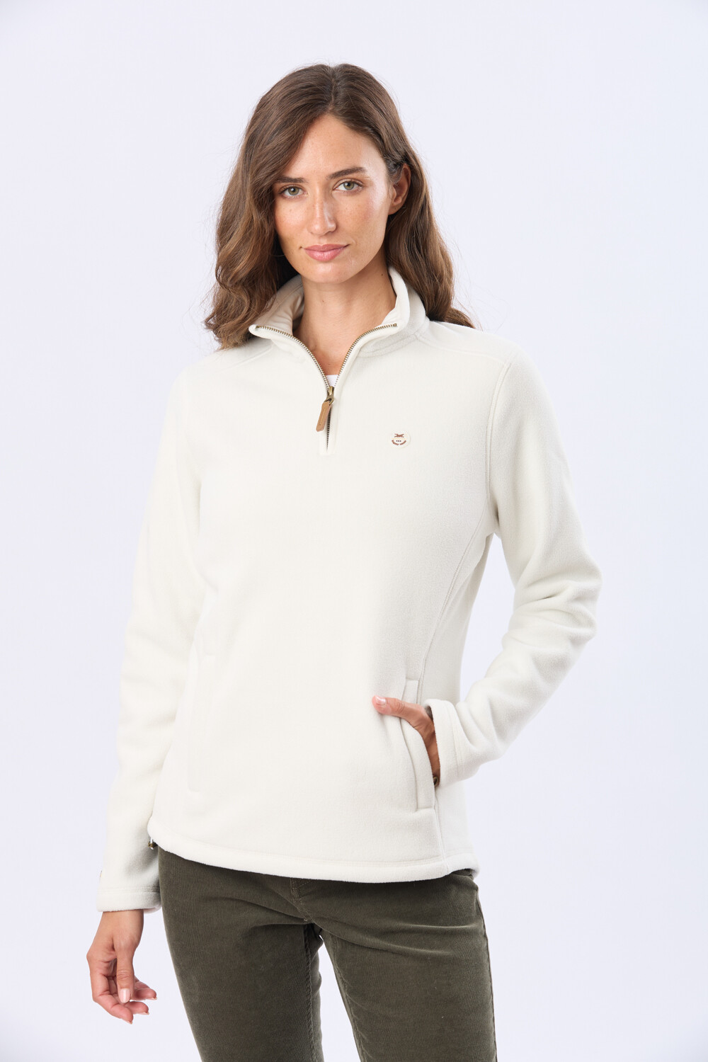 BUZO POLAR MEDIO CIERRE Beige