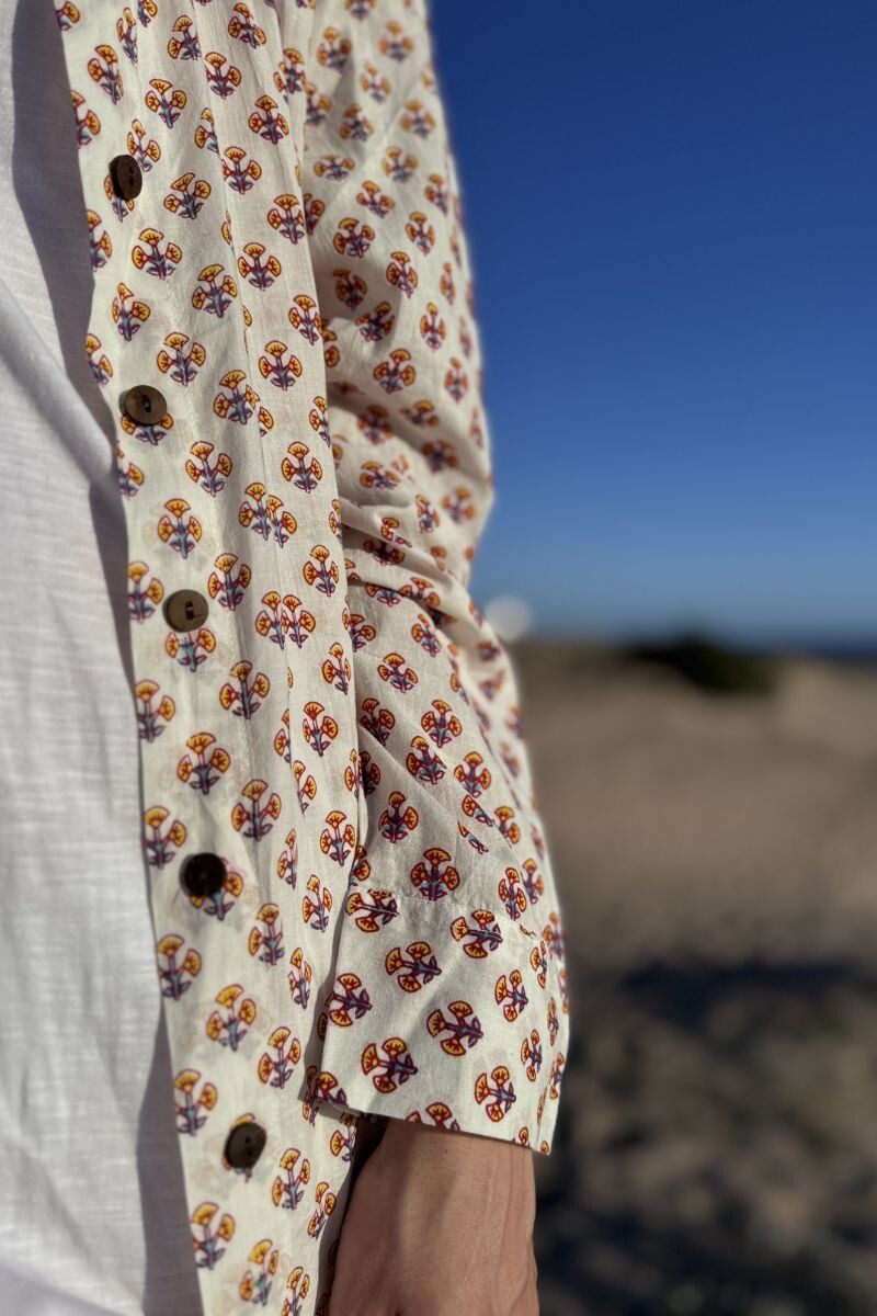 Camisa Cala Block Print Lila