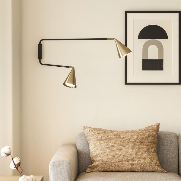 LUMINARIA DE PARED THE DRON MEDIUM NEGRO - Medium