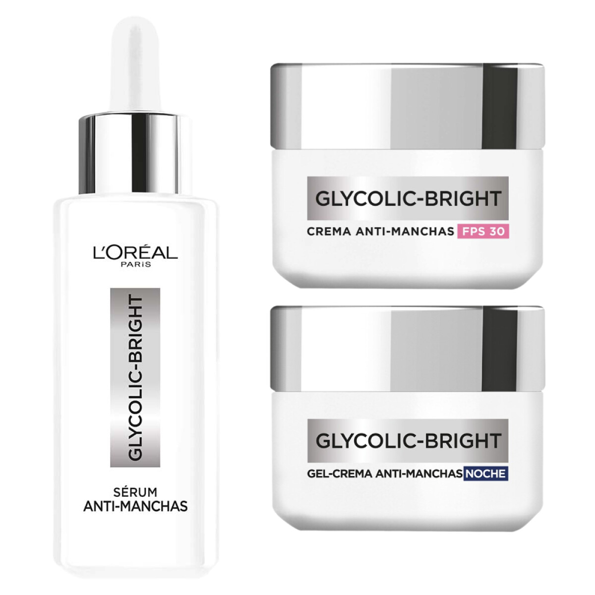 Pack L'Oréal Paris Glycolic Cremas Día Y Noche + Serum 