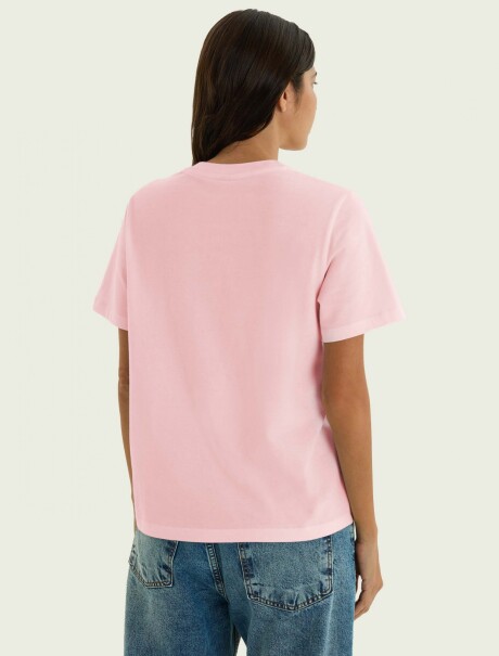 CAMISETA MANGA CORTA CON ESTAMPA - BLANCO ROSA
