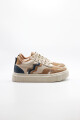 Zapatilla Hawai Camel, Azul, Blanco Y Oro Claro