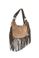 Cartera con flecos Tostado