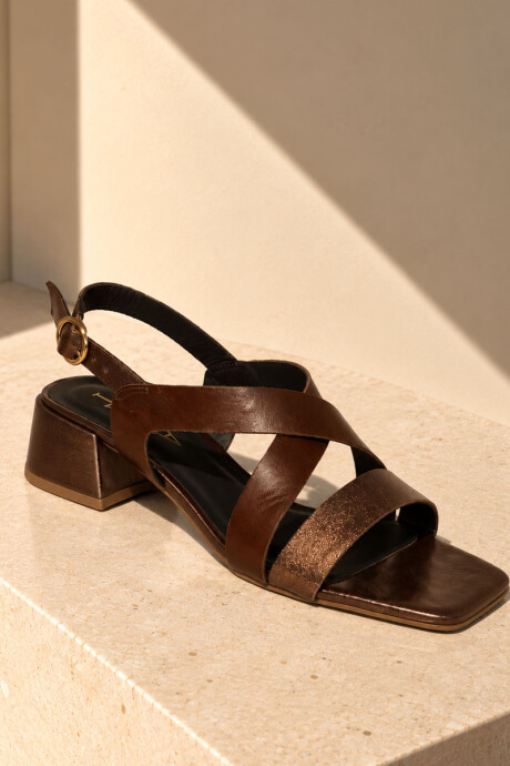 Sandalia cannes Chocolate cobre