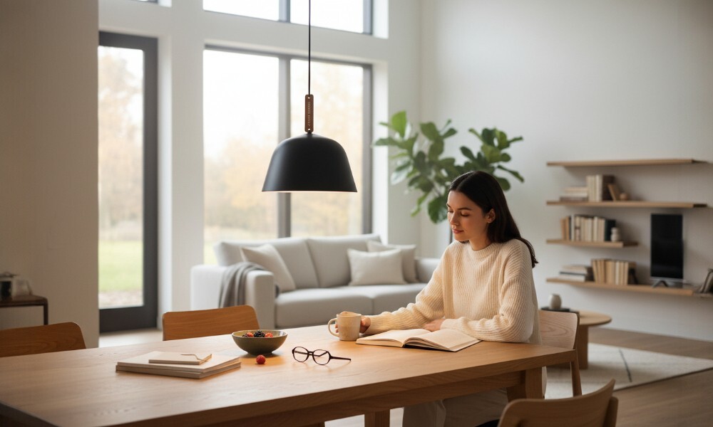 Luminaria de ambiente negro HD-1430-1S Luminaria De Ambiente Negro Hd-1430-1s