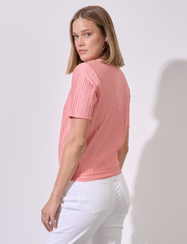 Blusa Gasa Plisada CORAL