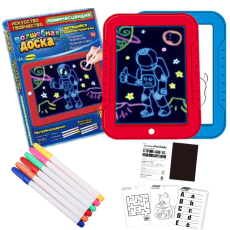 Pizarra Mágica Led Tableta para Dibujar en Colores Neón ROJO