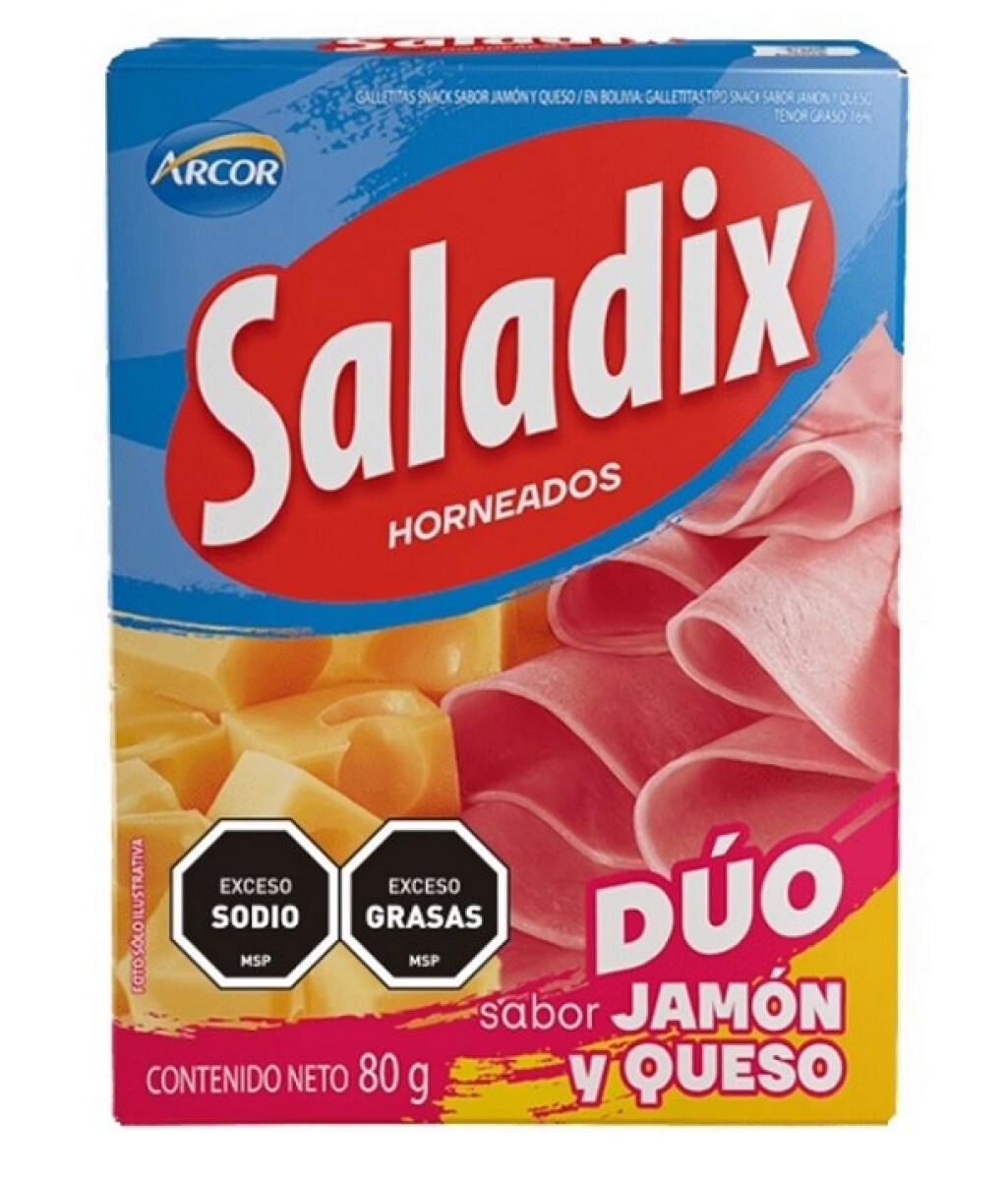 SNACKS SALADIX 80G DUO QUESO/JAMON 