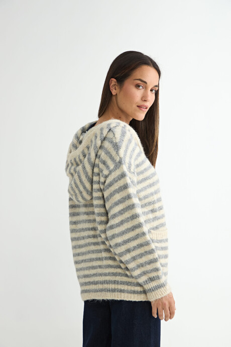 SACO CASTANEA C/CAPUCHA AZUL