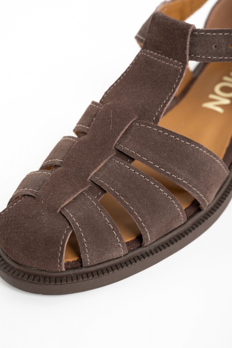 Cangrejera Gamuza Chocolate