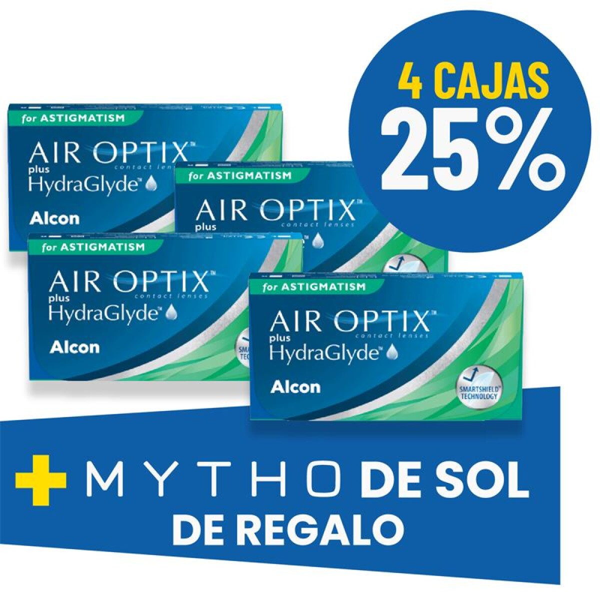 Set Air Optix Toric X4 Cajas - Blanco 