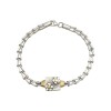 Pulsera Flores-Plata y Oro-Sin Piedra-PU5008 sinpiedra