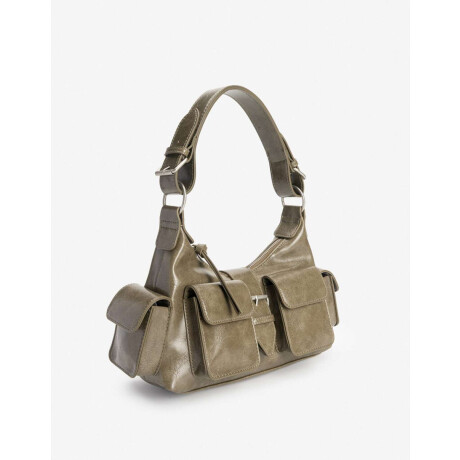 Cartera Baguette Multipocket Verde Militar