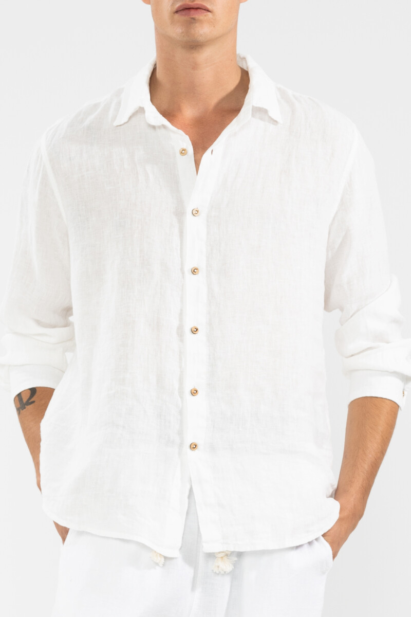 100% LINEN LONG SLEEVE SHIRT Casapueblo