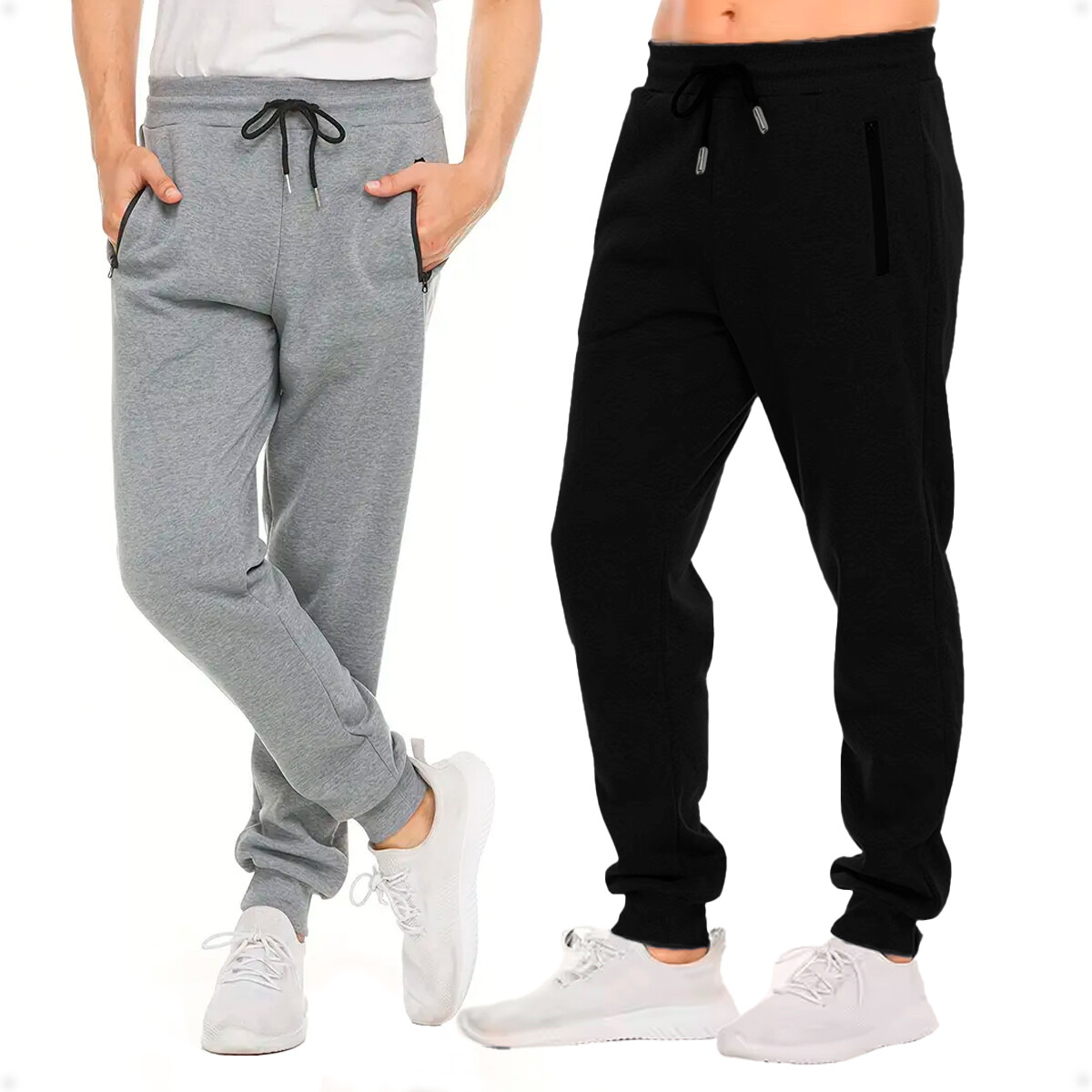 Pantalón Jogging Para Hombre Deportivo Premium - Negro Talla M 