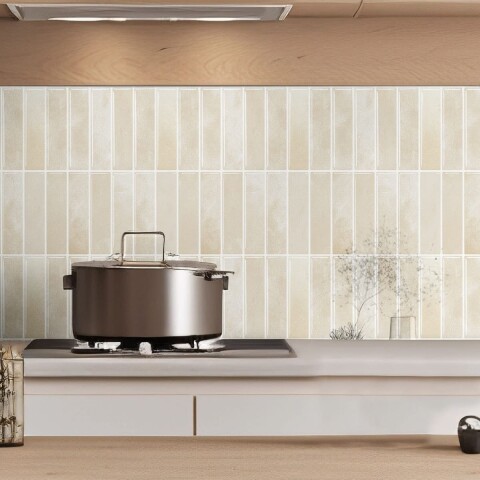Azulejos adhesivos para cocina baño 10uds Beige