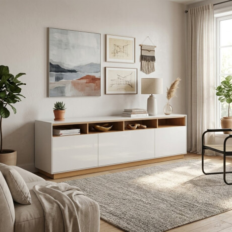 RACK APARADOR PARA TV O AUDIO 3 PUERTAS - CON NICHOS RACK APARADOR PARA TV O AUDIO 3 PUERTAS - CON NICHOS