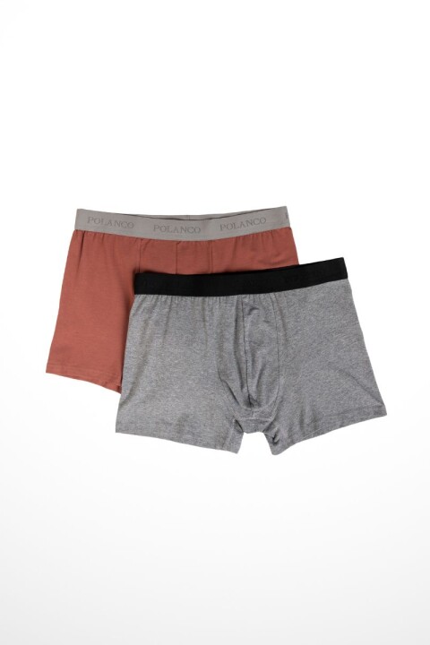 BOXER KEMU POLANCO Ladrillo/gris Oscuro