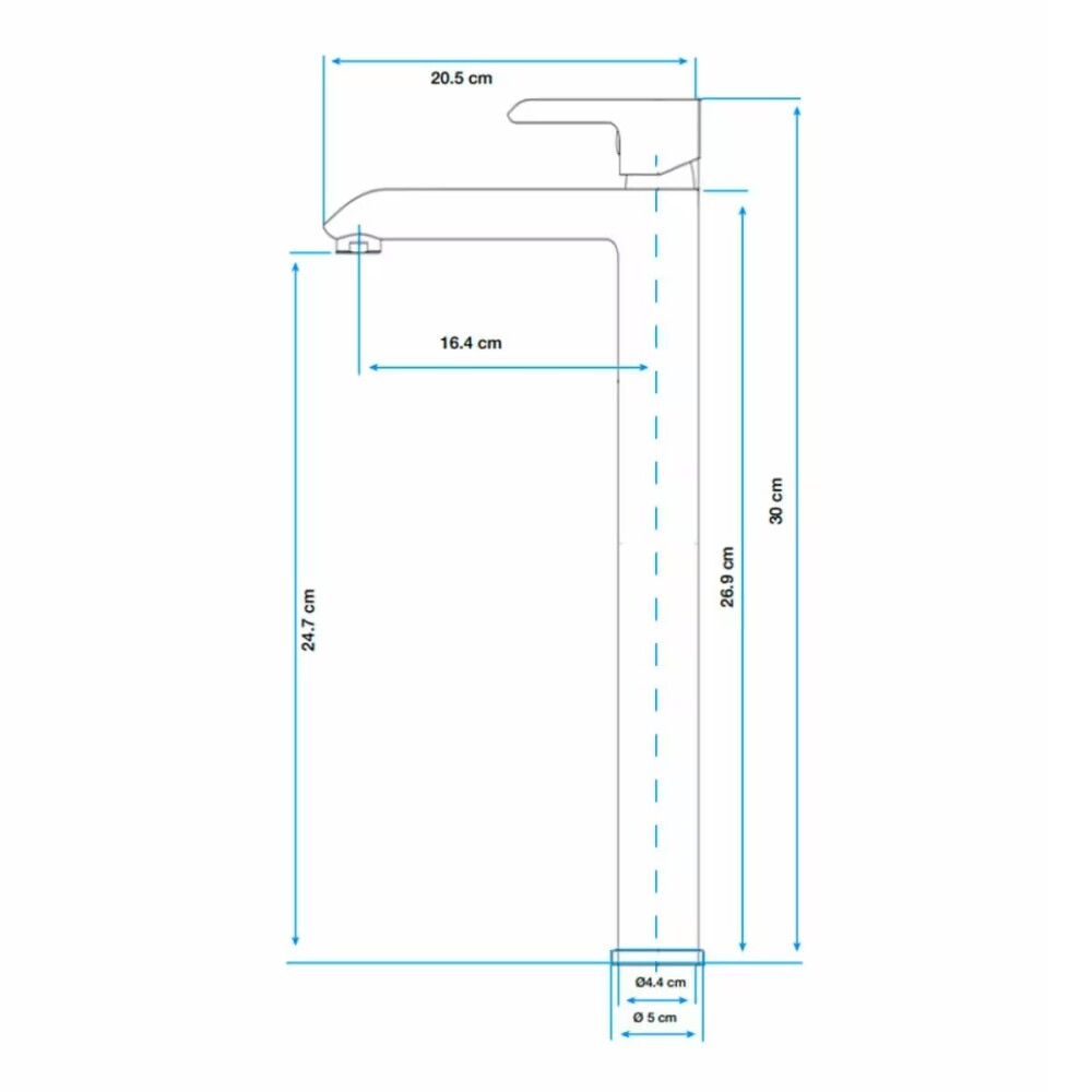 Grifería de lavatorio Monocomando alto de mesada Alassio Cromo Grifería De Lavatorio Monocomando Alto De Mesada Alassio Cromo
