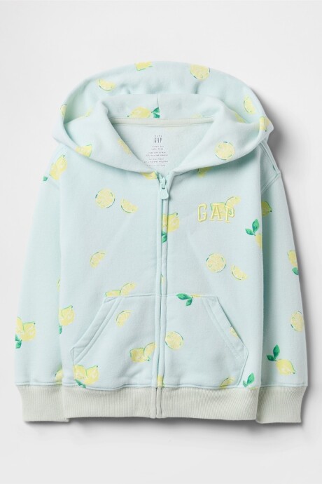 Buzo Canguro Con Cierre Logo Gap Toddler Niña Azul