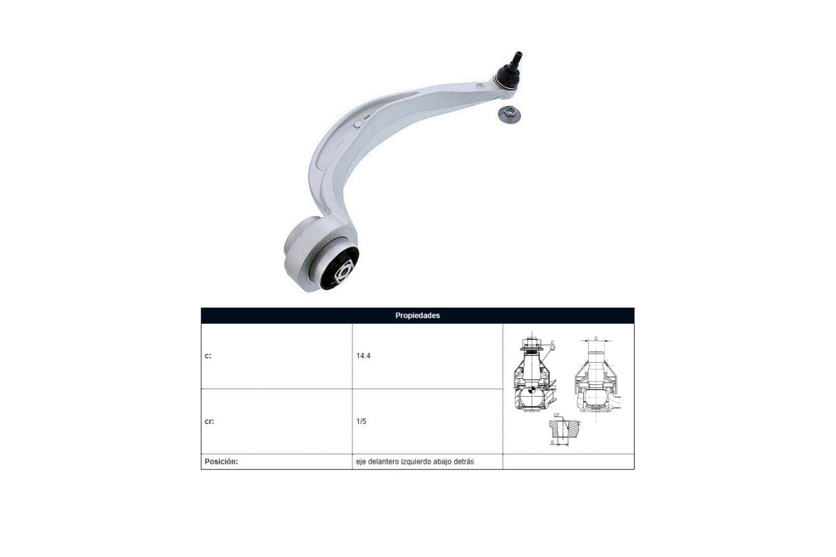 Brazo De Suspensión Del Audi A4/Q5 08-17 Izq Brazo De Suspensión Del Audi A4/Q5 08-17 Izq