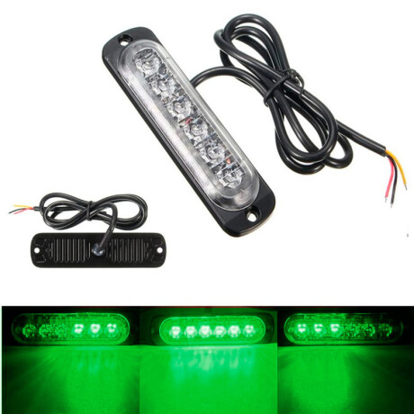 FARO LED - BARRAL VERDE 6 LED 12V 24V 125X28.2MM - FARO LED - BARRAL VERDE 6 LED 12V 24V 125X28.2MM -