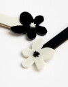 Horquillas con Accesorios Flores Combinacion Bicolor