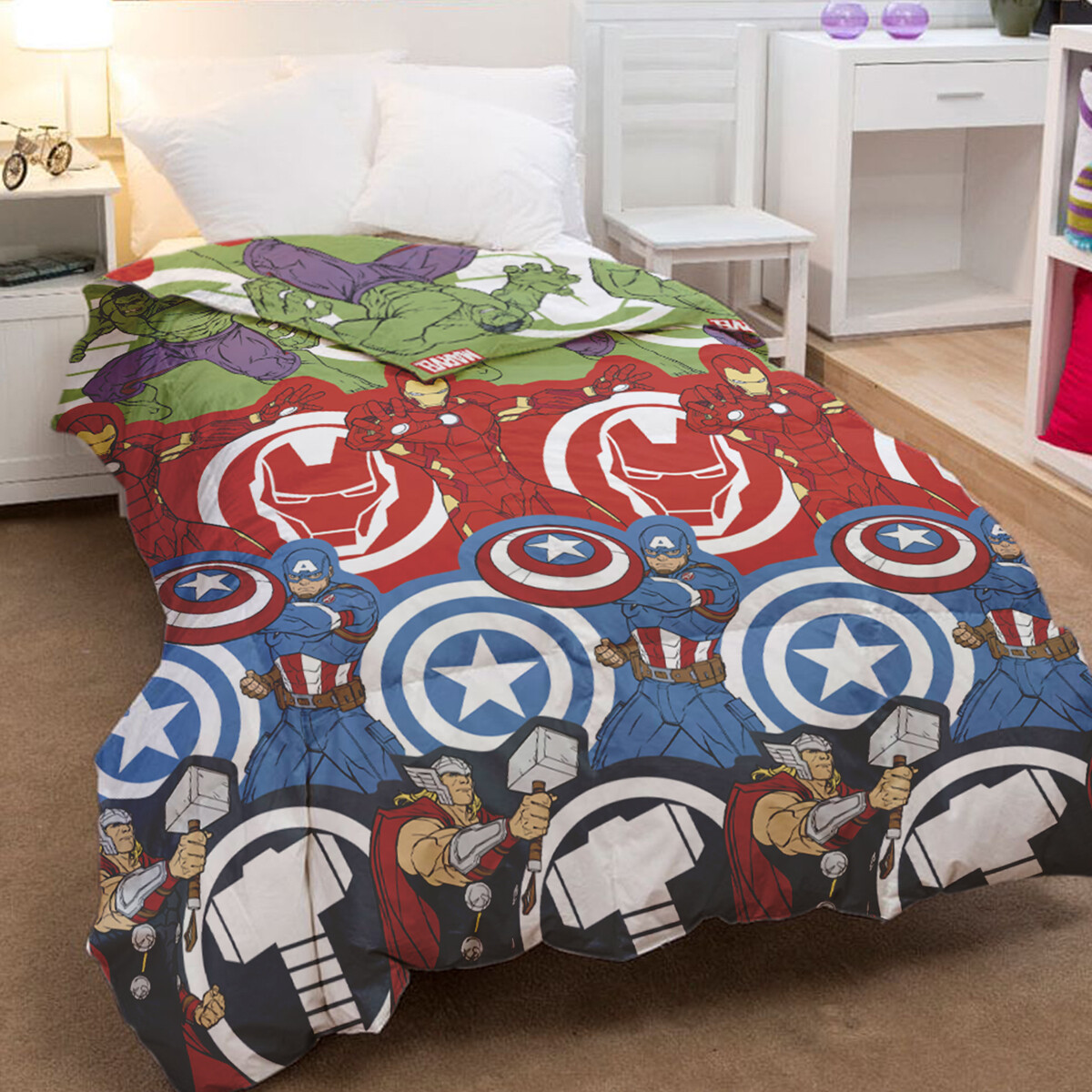 Acolchado infantil 1 Plaza 100% Microfibra - Avenger 01 