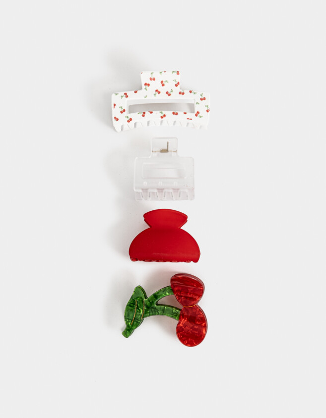 Broches Sets Frutas Set De Broches Frutas - Rojo Cereza