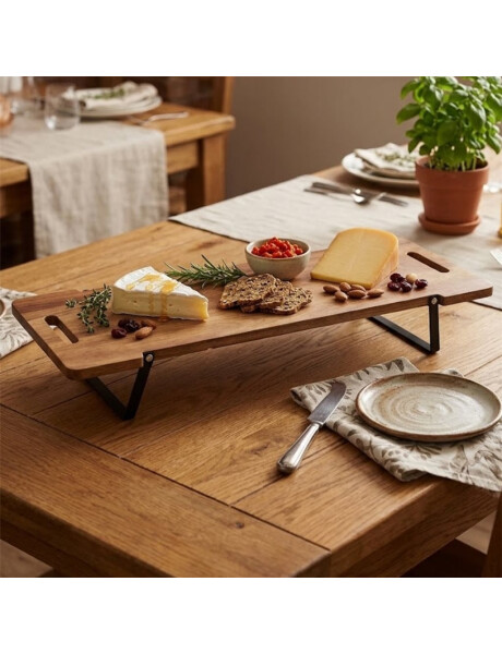 TABLA DE SERVIR PLEGABLE ACACIA 67X20X10CM NAT/NEG TABLA DE SERVIR PLEGABLE ACACIA 67X20X10CM NAT/NEG