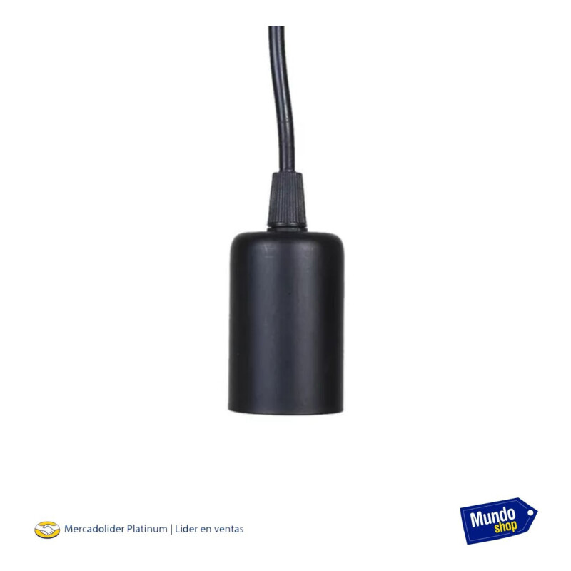 Pack X 2 Lampara Colgante Portalamparas Metal Vintage Negro