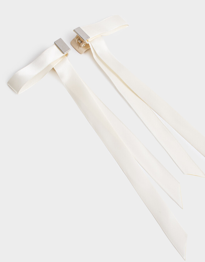 Broches Sets Con moño Set De Broches - Blanco Crudo