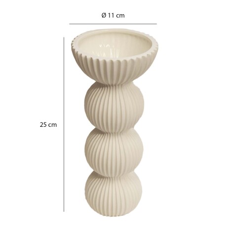 Florero Colección Ondine Decoración Hogar Oficina Ø11x25Cm Natural