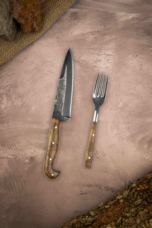 Juego cuchillo y tenedor, Cabo Sorocabano Juego cuchillo y tenedor, Cabo Sorocabano