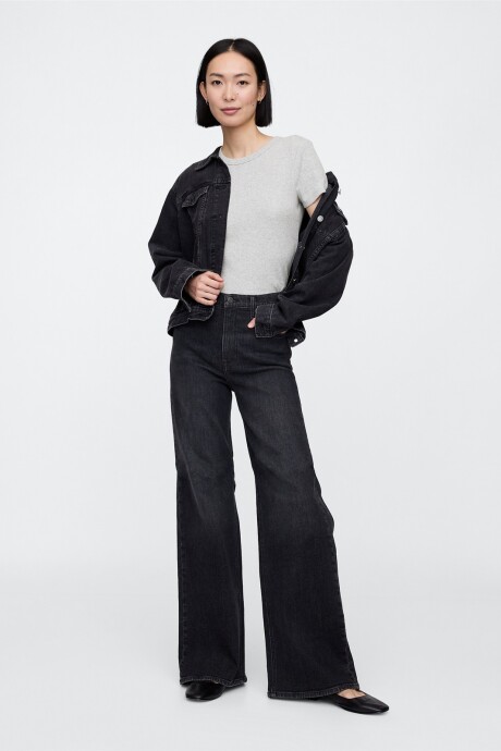 Remera Rib Cuello Redondo Mujer B08