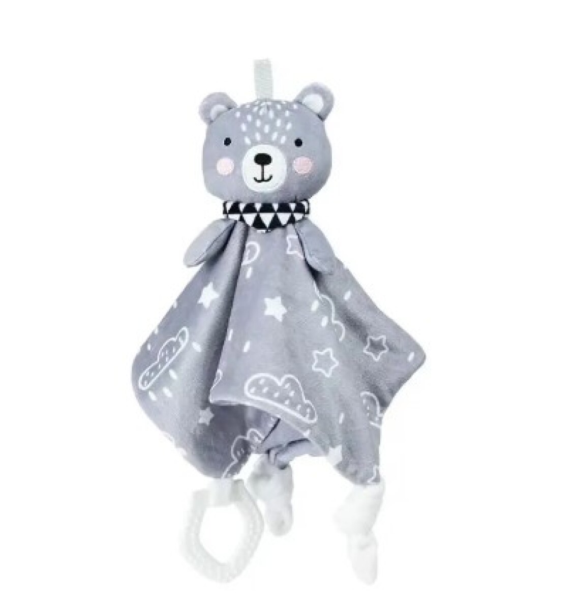 Manta/peluche de apego en tonos neutros - Osito gris 