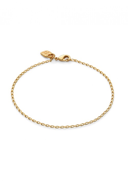 PULSERA CON ESLABONES OVALADOS BAÑADA EN ORO 18K Pulsera