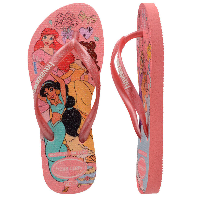 Sandalias de Niña Havaianas Slim Princess Rosado Metalizado