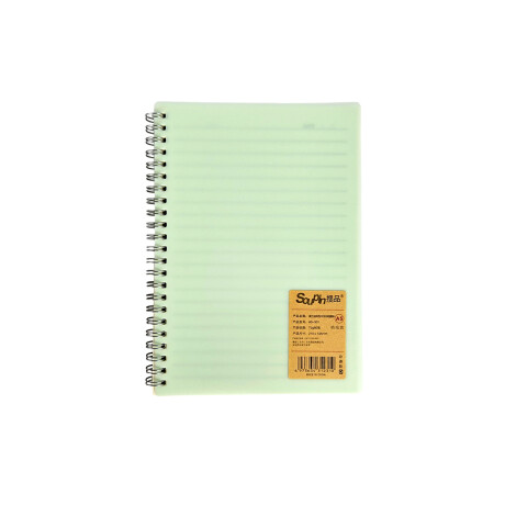Cuaderno tamano A5 con renglones de 80 hojas color pastel Verde