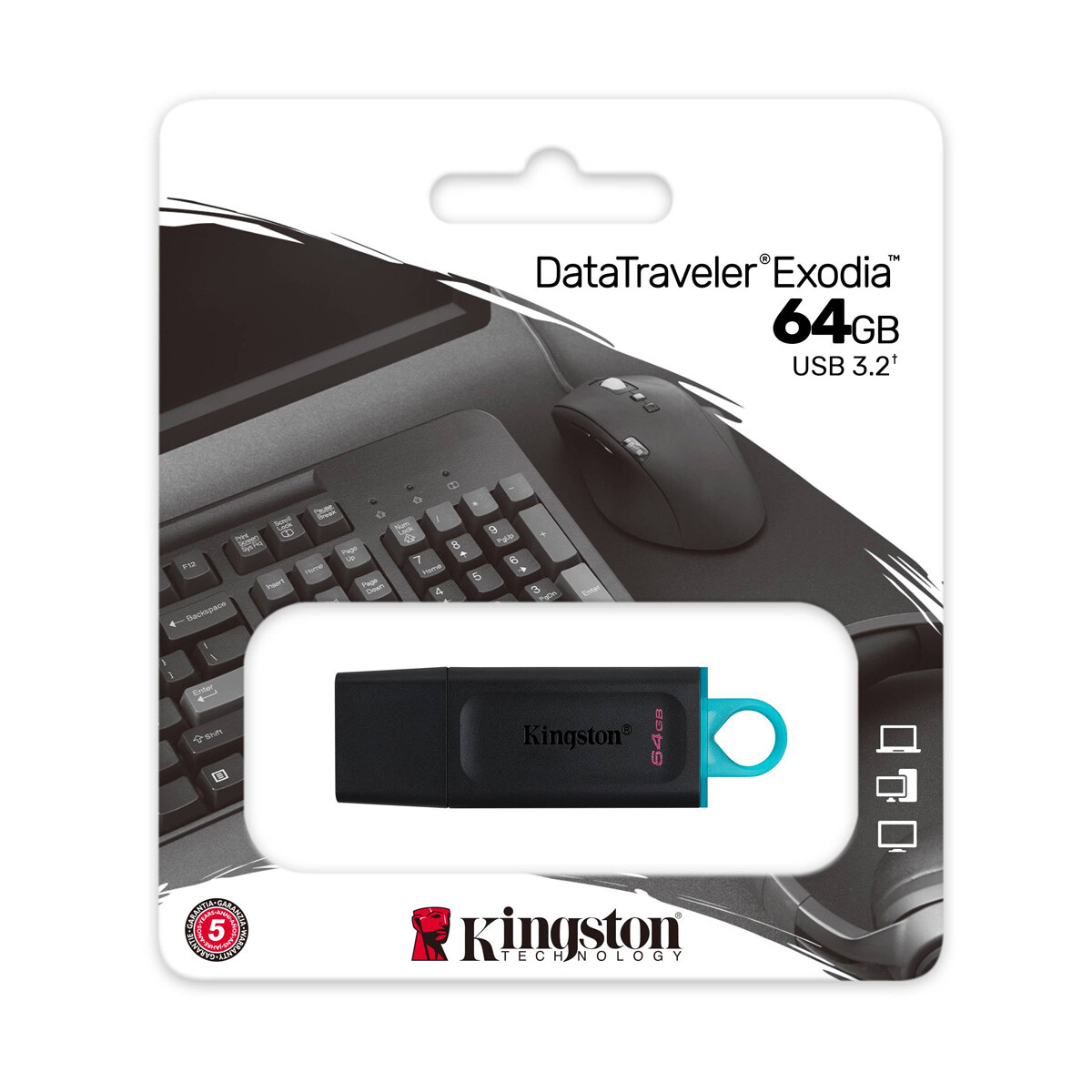 Pendrive Kingston 64GB DataTraveler Exodia S USB 3.2 