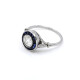 Anillo Platino, Brillantes Y Zafiros Sinteticos Anillo Platino, Brillantes Y Zafiros Sinteticos