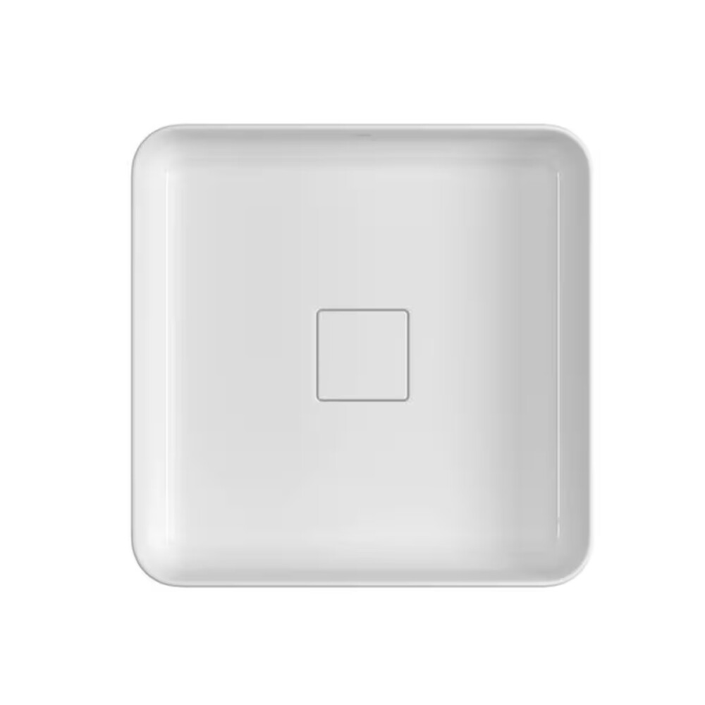 Bacha de apoyo cuadrada 40 cm blanca brillante Deca Bacha De Apoyo Cuadrada 40 Cm Blanca Brillante Deca