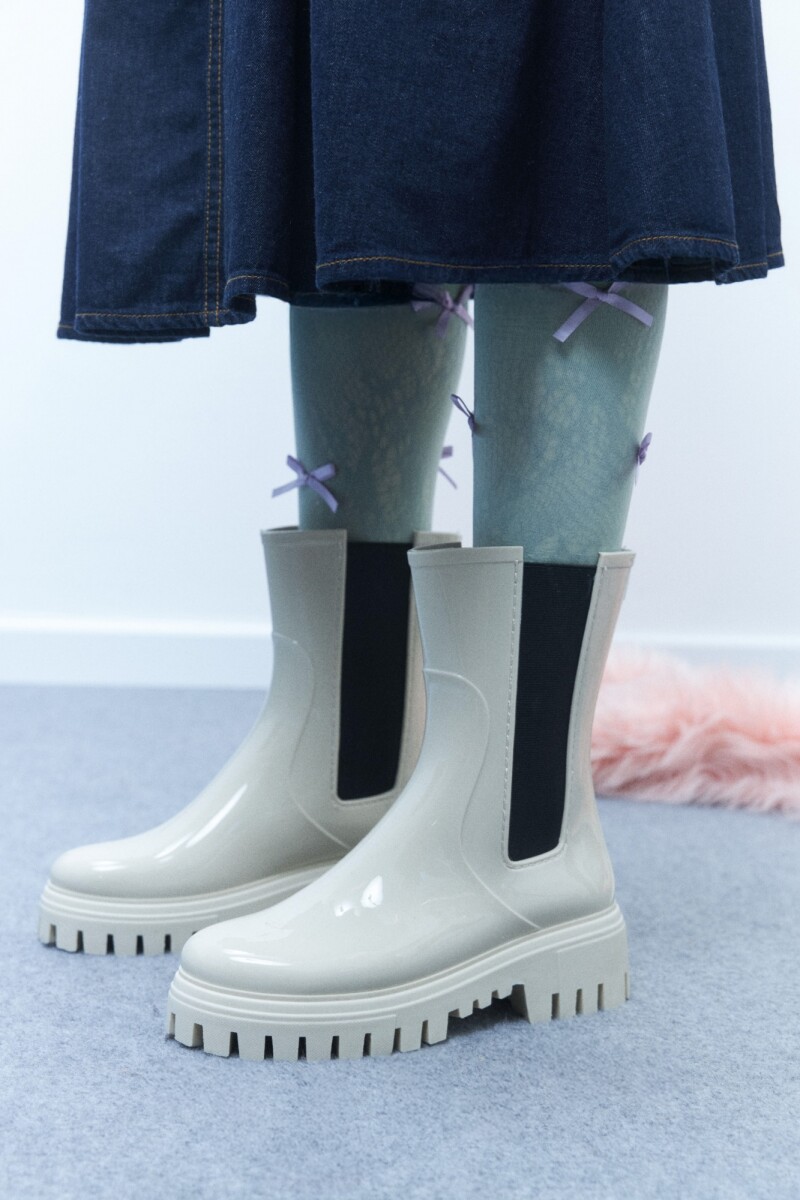 Botas de lluvia chunky - crudo 