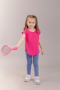 Remera Deportiva para Niñas. Fucsia
