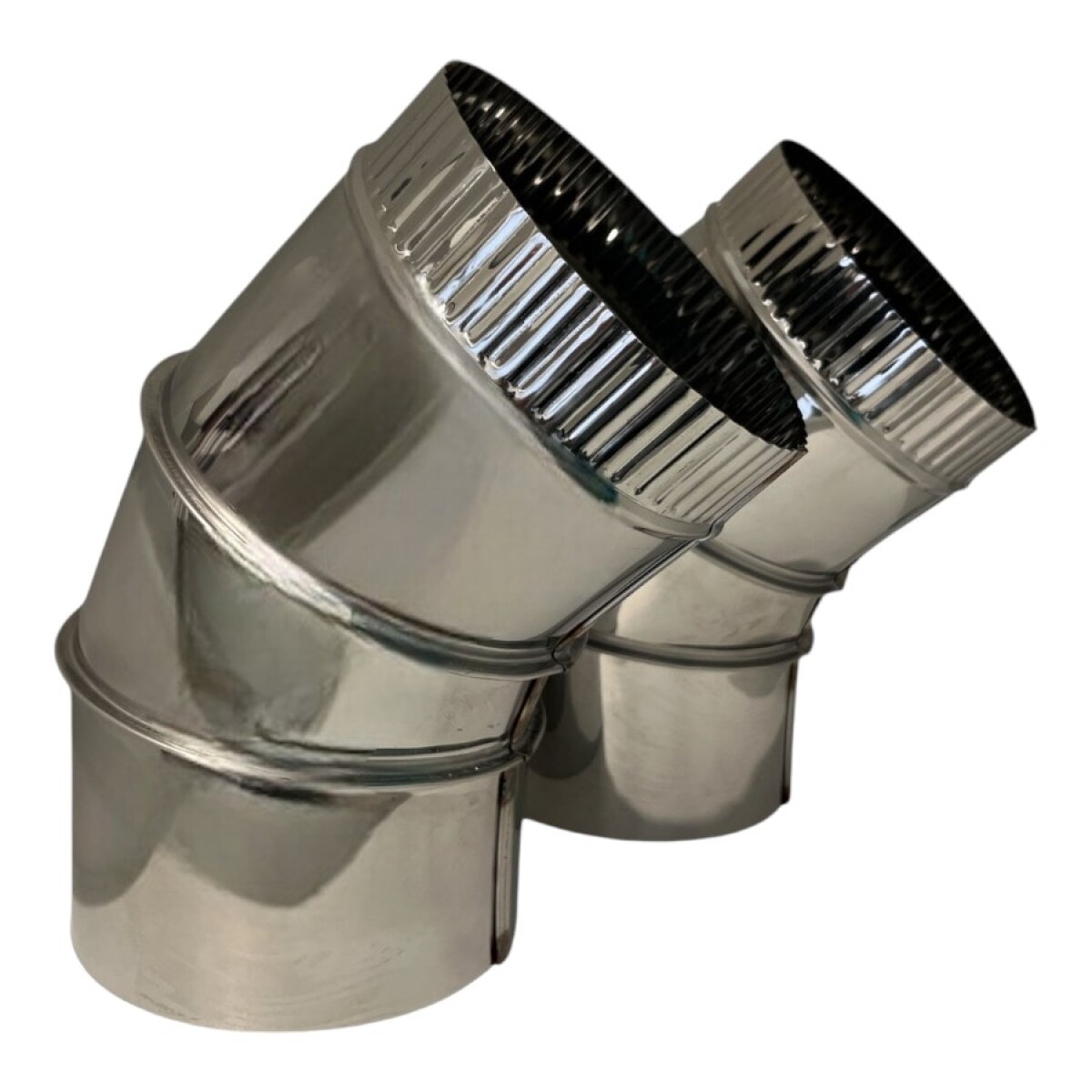 Par de codos 5" acero inoxidable 