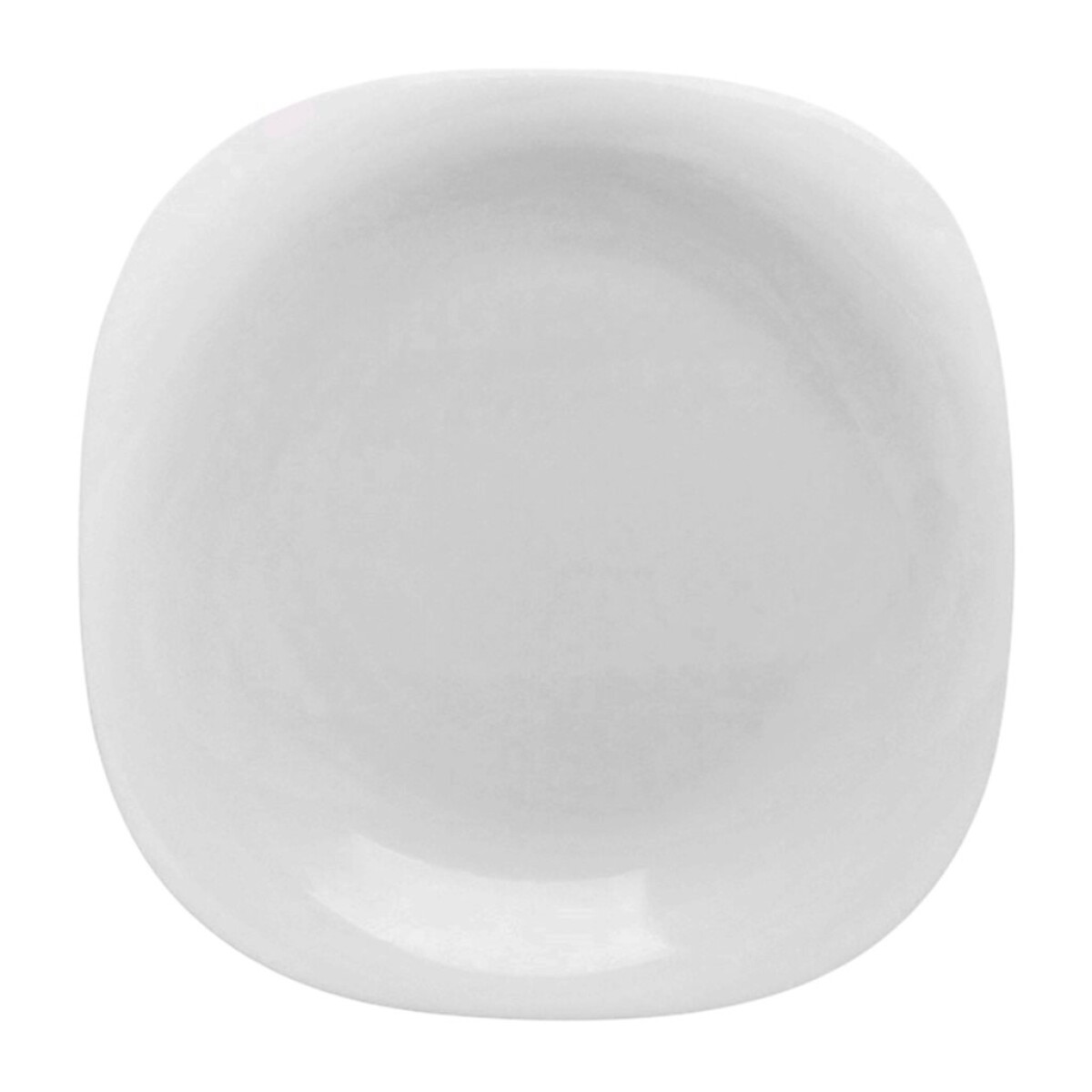 PLATO LLANO SEMICUADRADO OPALINA BLANCO D28CM/H2.5CM 
