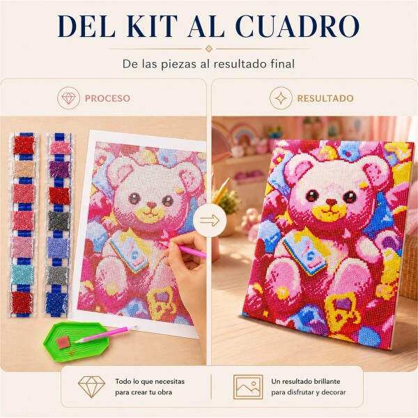 Kit de Pintura Diamante 5D Gatitos 40 x 30 cm DISENO 3