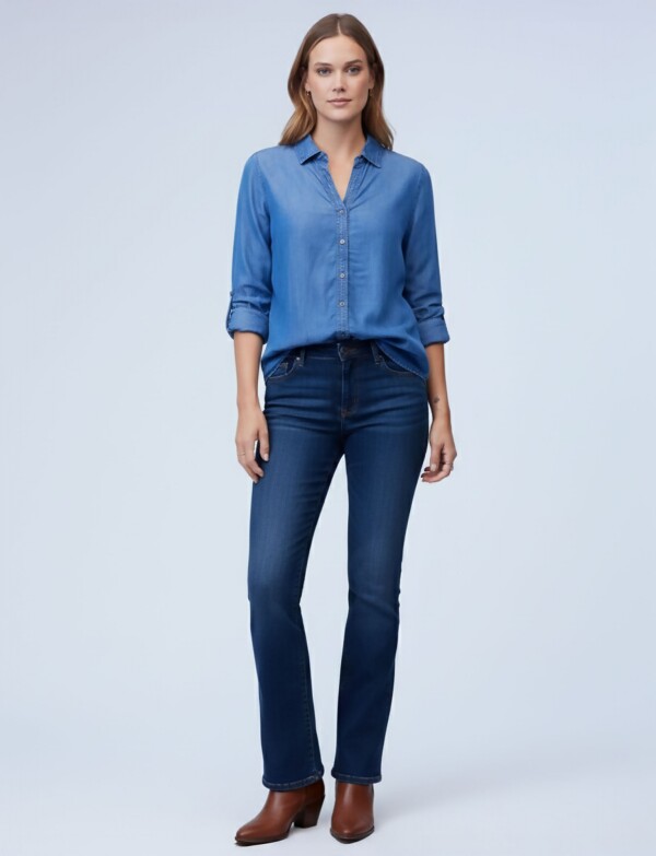 Camisa Tencel JEAN OSCURO