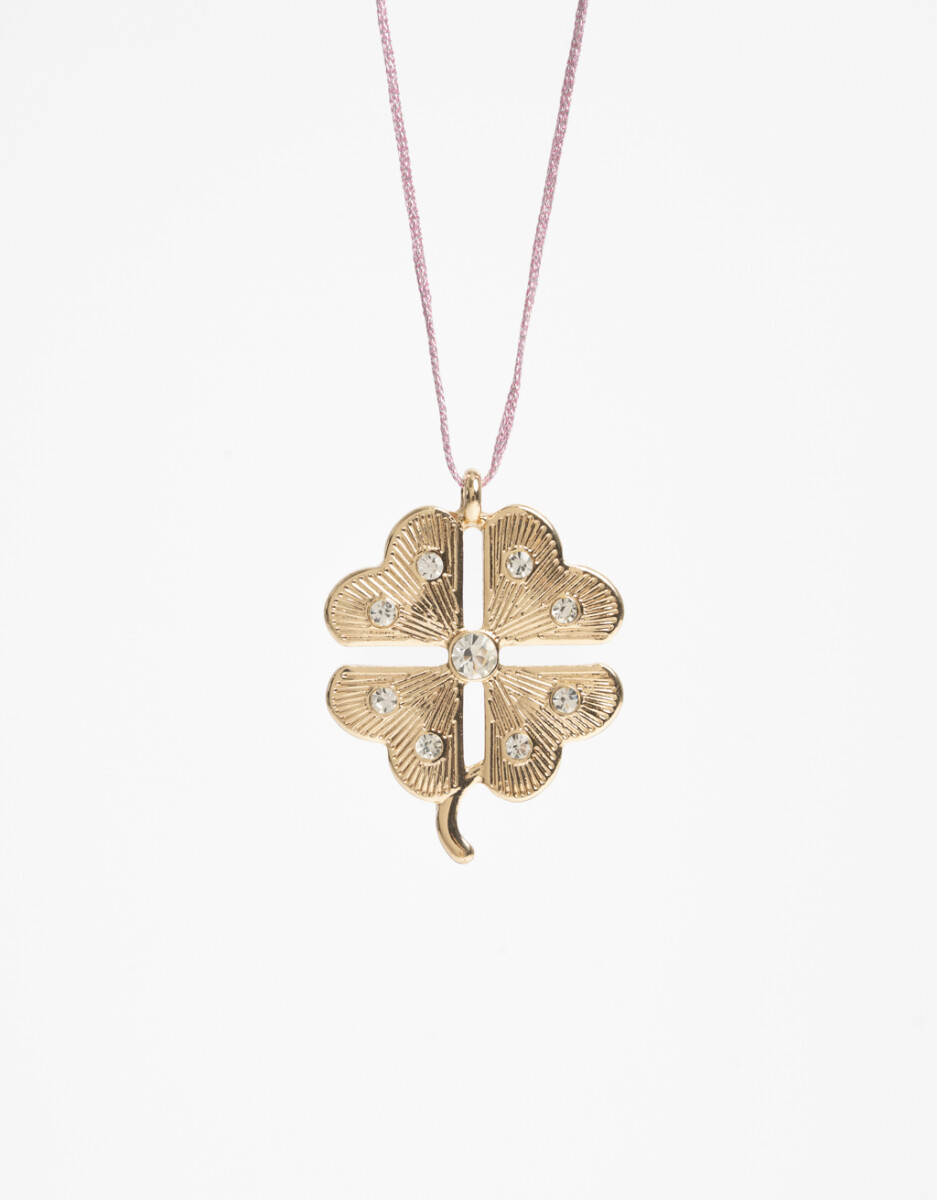 Collar Corto Cordón Trébol Lucky 