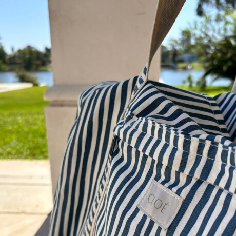 Bolso Duffel Belice Rayas Azul